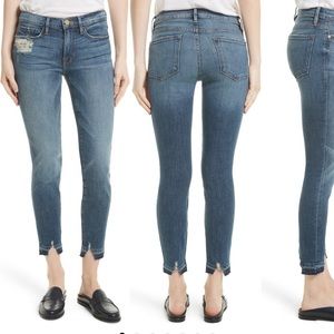 FRAME Le Skinny de Jeanne Crop Release Hem Jeans